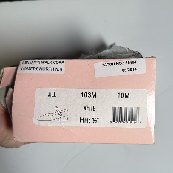 Touch Ups Jill White Ballet Flats Satin Size 10M NEW IN BOX Girls Mary Jane - Picture 12 of 12